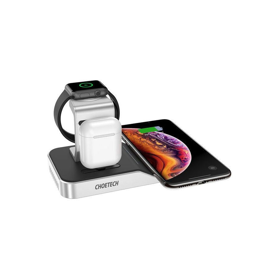 Choetech (T316) 4-In-1 Wireless Charging Dock, Black