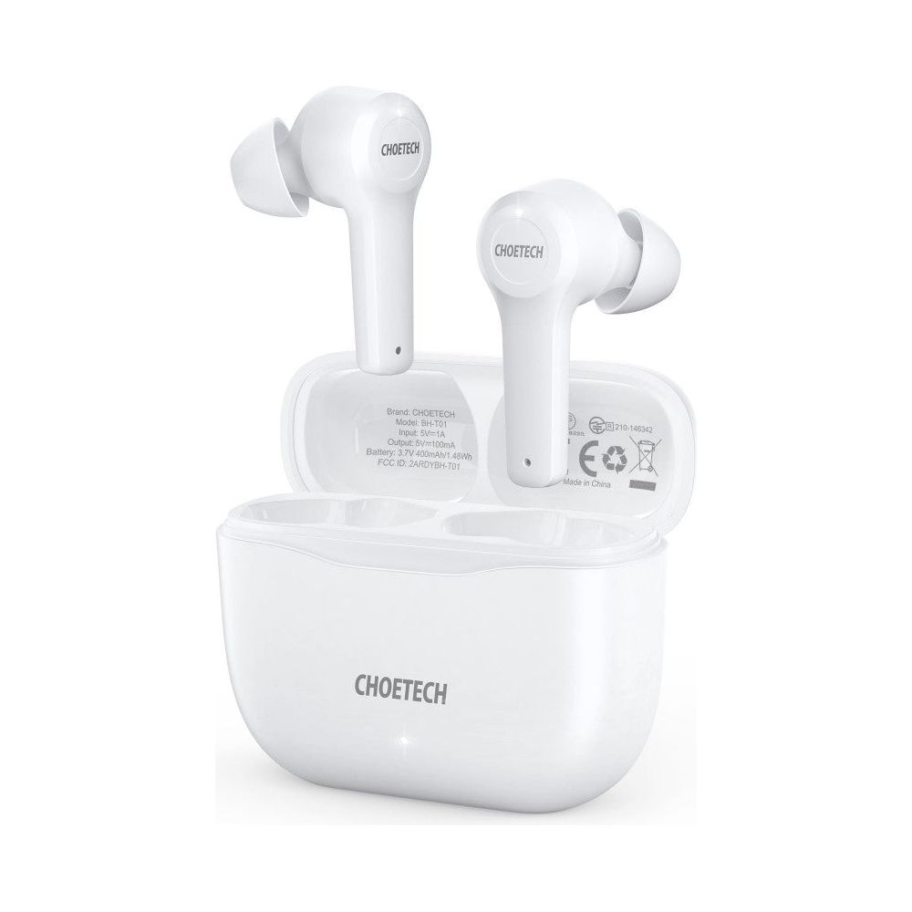 Choetech True Wireless Earbuds White BH-T01