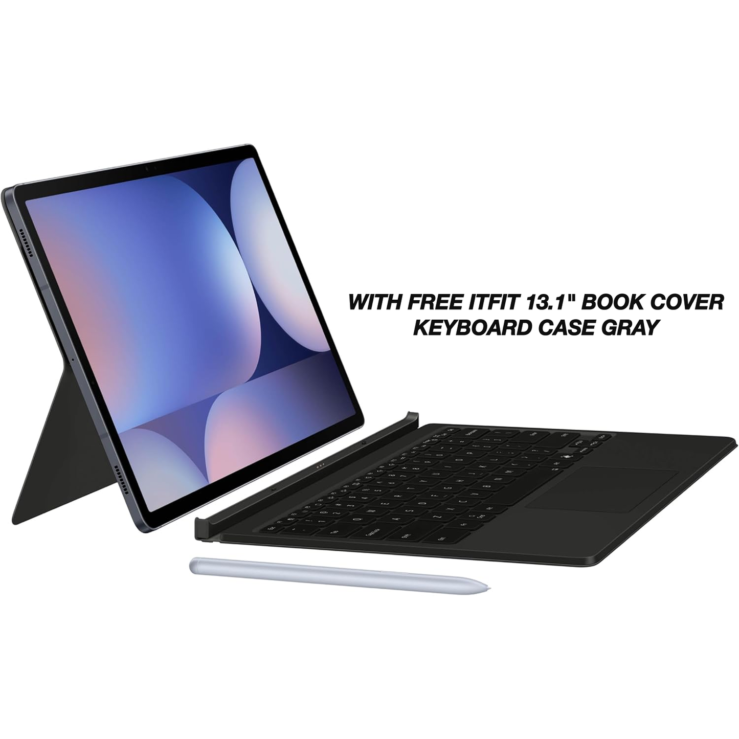 Samsung Galaxy Tab S10 FE+ (SM-X620) Tablet - Wi-Fi + Free ITFITBook Cover Keyboard Case Gray
