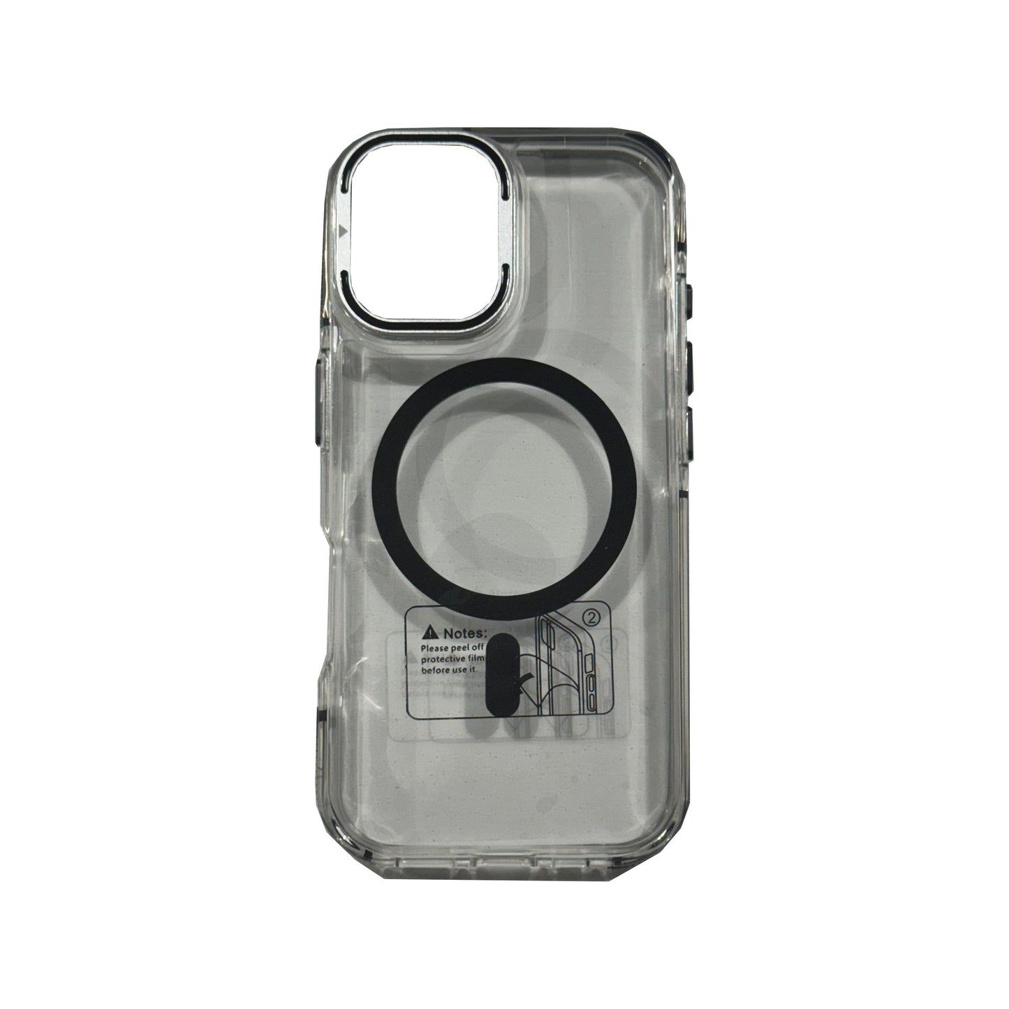 iPhone 17 Case Clear Black Maq Safe Trim
