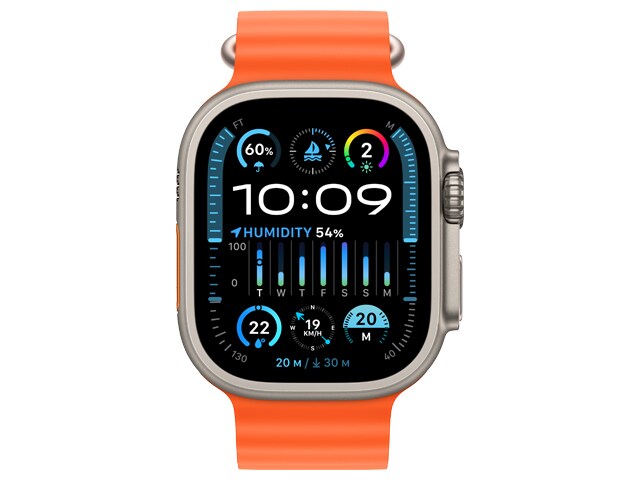 Apple Watch Ultra 2 49mm Titanium Case with Orange/Beige Ocean Band  (GPS+Cellular) - Titanium Orange