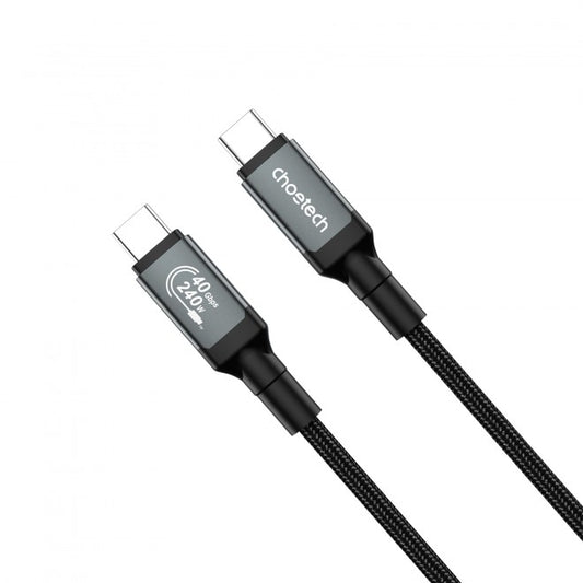 Choetech (XCC-1040) USB4.0 (40Gbps) 240W with Video & Audio support 8K @ 60hz Thunderbolt 3 USB-C to C Braided Cable 1.2M