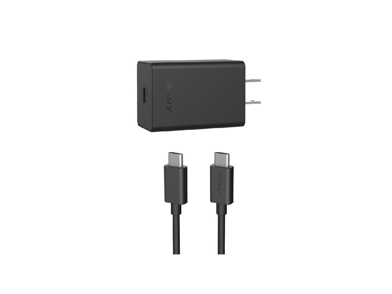 Original Sony Official 30W Fast Charge Adapter with Dual Type-C Cable (XQZ-UC1)