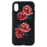 Apple iPhone X / Xs Sonix Leather Series Protective Case - Black / Red Roses