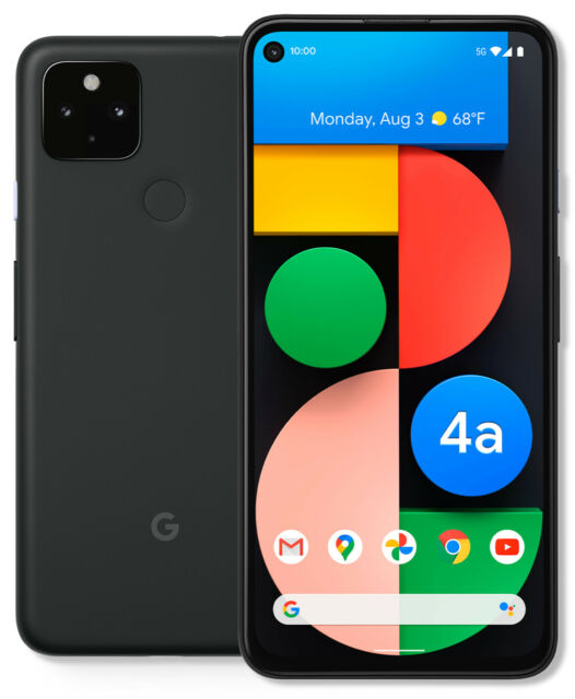 Google Pixel 4a Factory Unlocked (GA01311) - 5G - Just Black / 6GB+128GB